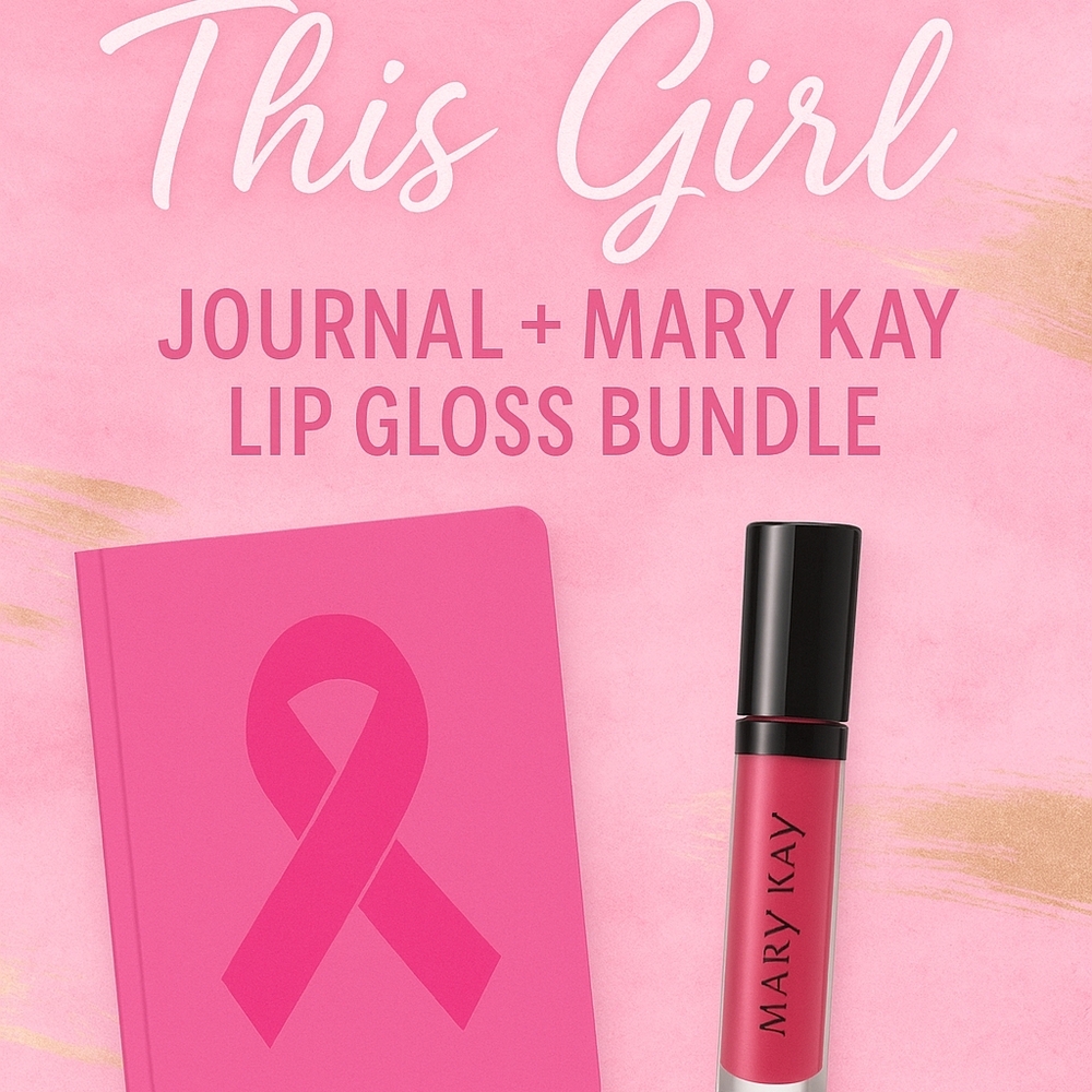 Gift Bundle 💗Breast Cancer Awareness Journal + Mary Kay Lip Gloss